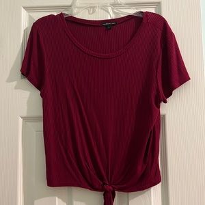 Wine red knot bottom top